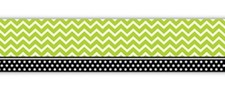 NEW NIP RENEWING MINDS ISABELLA TRIMMER GREEN CHEVRON BLACK POLKA DOT BULLETIN