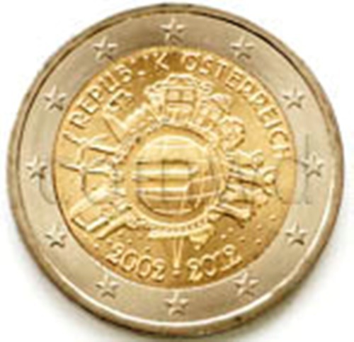 Austria 2 euro 2012 Ten years of Euro cash UNC (#1007) - Afbeelding 1 van 1