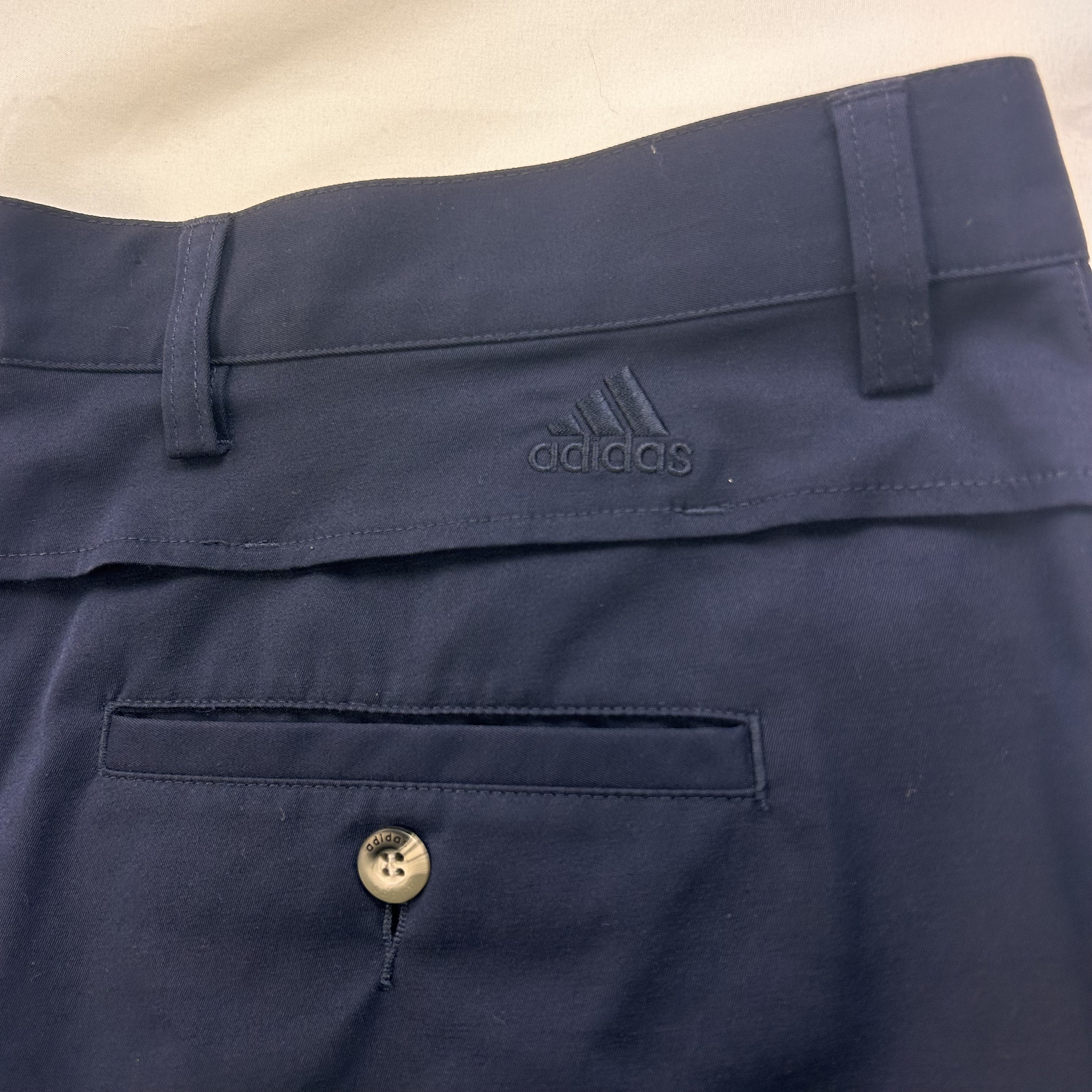 adidas Stretch Men Solid Navy Polyester Flat Fron… - image 4