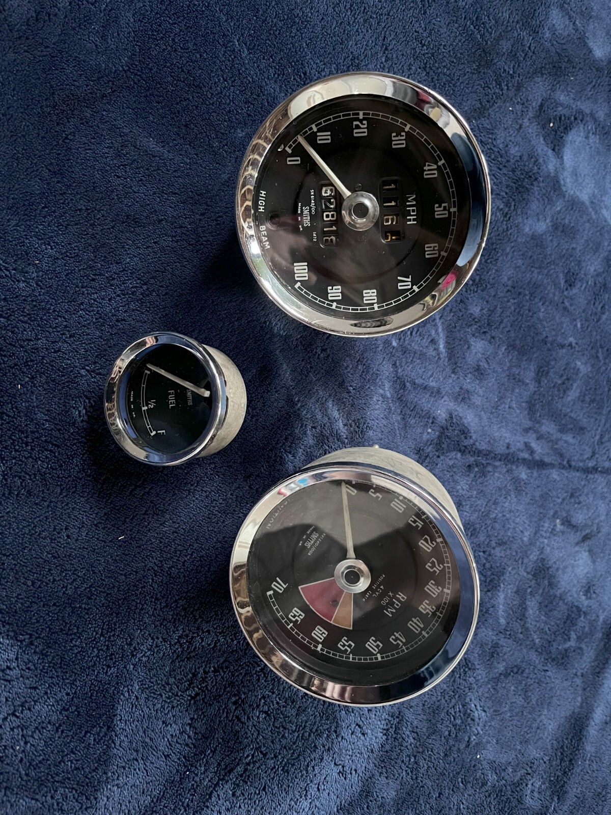 MG MGA MGB Sprite Smiths Gauges Fuel Speedometer Tachometer eBay