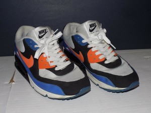 Men 9 Nike Air Max 309299 127 Blue Black \u0026 Orange Knicks Colors Athletic  Shoes | eBay