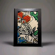 Vintage Needlepoint Address Book Butterflies