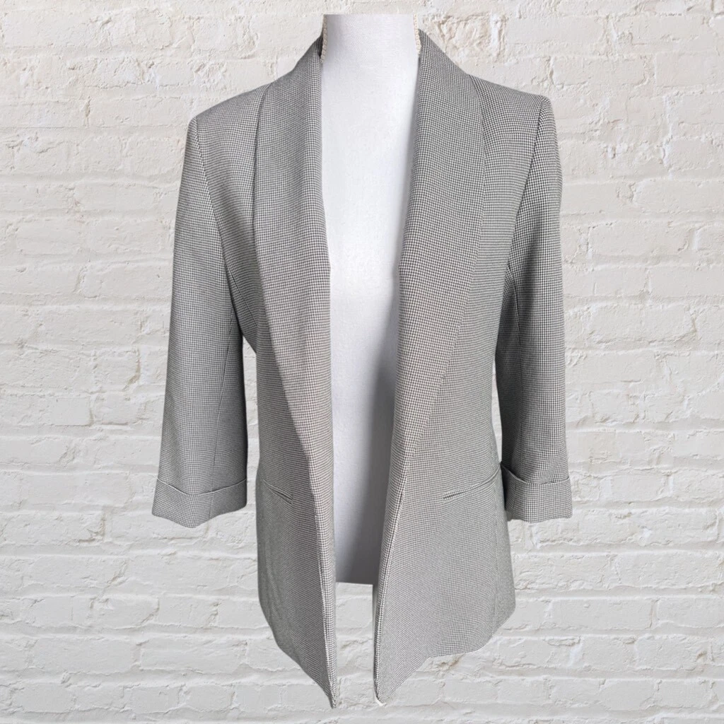 anne klein black and white blazer