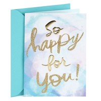 Hallmark Congratulations Greeting Card (so Happy For You) Blue & Purple Circles on sale Hallmark Congratulations Greeting Card (so Happy For You) Blue & Purple Circles on sale