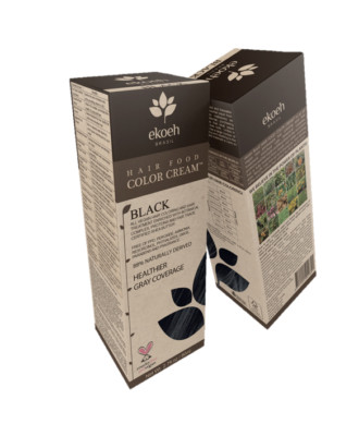 Hair Color Cream BLACK PPD FREE 2.7oz (80ml) by EKOEH BRASIL