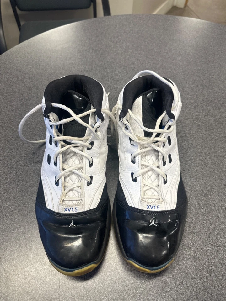 Кроссовки Nike Air Jordan 16.5 XV1.5 белые черные университетские королевский размер 10 375387-141 - Изображение 3 из 4