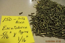 150--VINTAGE---TINY--5/16" X #19, SOLID BRASS, ROUND DOME HEAD ESCUTCHEON PINS