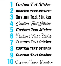 CUSTOM TEXT Personalised Name Lettering Funny Car Van Window Shop Decal Sticker