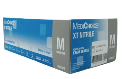 Medichoice Gloves 2000 PCS/10 Boxes Nitrile Powder Free (Size M )2000counts/case