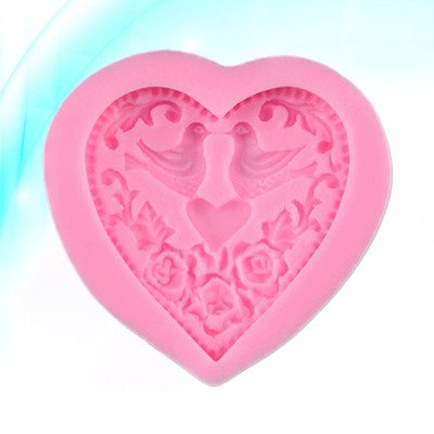  Silicone Heart Shape Cake Mold Chocolate Sugar Craft Mould Wedding Decorative