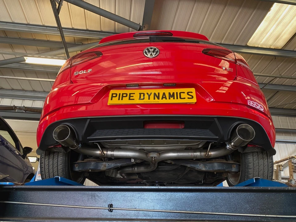Pipe Dynamics VW Golf MK7.5 1.5 TSI DUAL EXIT GTI STYLE Back Box Delete Exhaust - Immagine 2 di 4