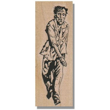 Mounted Rubber Stamps, ZOMBIE MAN, Halloween, People,Spooky,Horror,Monster,Movie