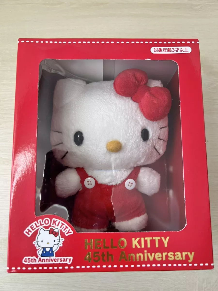 Sanrio Original Hello Kitty 45th Anniversary Plush doll 70s Costume Soldout Rare