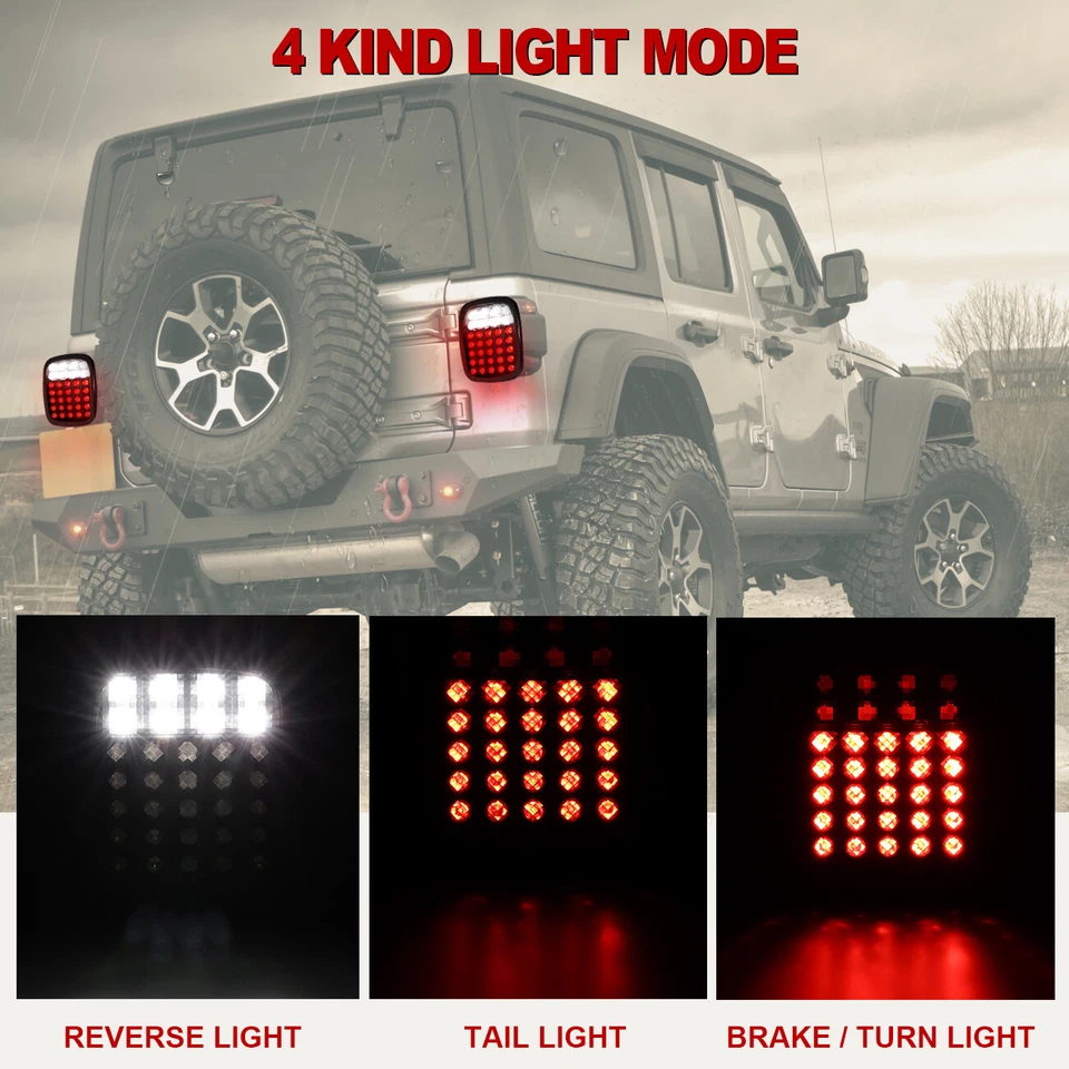 Luces giratorias de freno trasero 33 LED ahumadas 2 piezas para camión Kenworth Freightliner Mack Foto 2 de 4