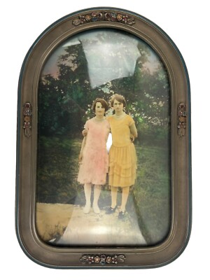 Unique Vintage Antique Great Depression Portrait Colored Printed Photograph Old