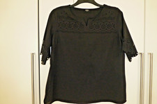 KLASS LADIES BLACK CHEMISE EVENING TOP SHORT SLEEVE SIZE 20