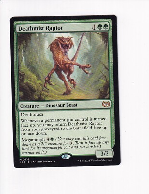 MAGIC THE GATHERING MTG COMMANDER: DUSKMOURN DEATHMIST RAPTOR