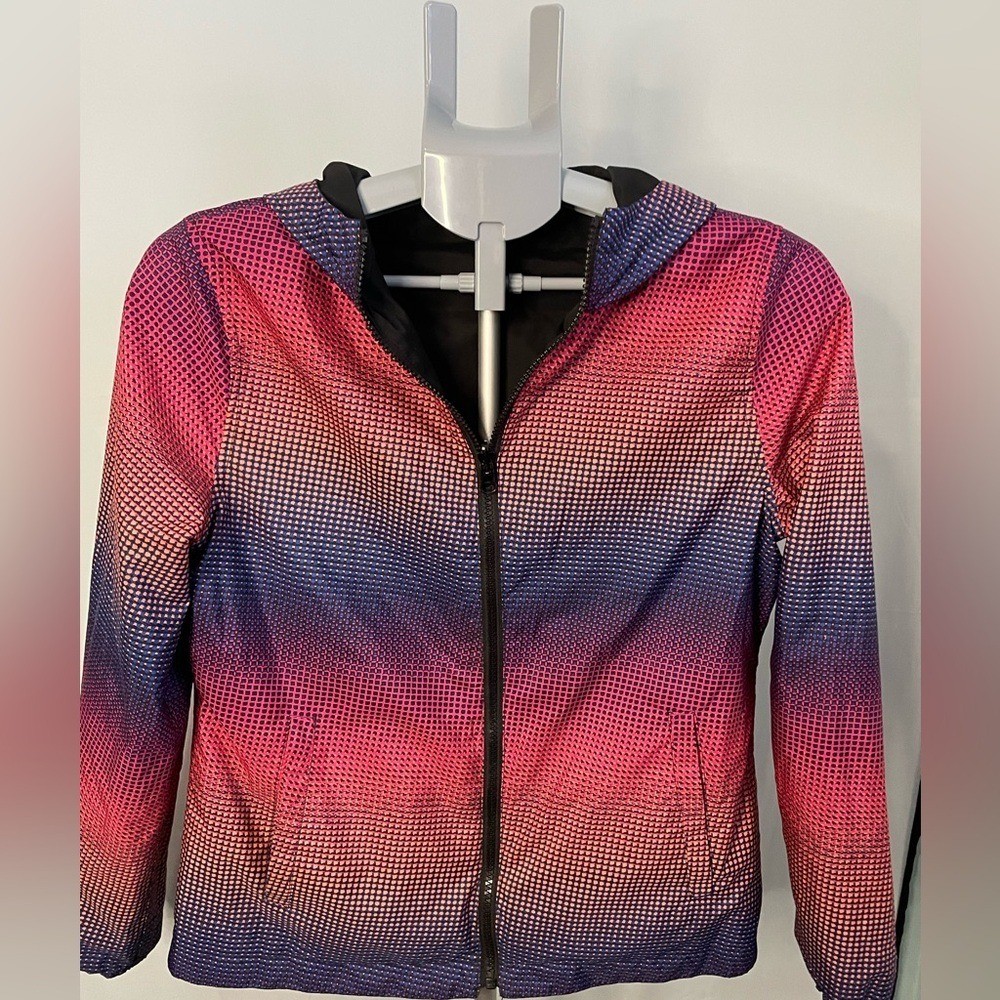 Gap reversible hooded rain jacket windbreaker siz… - image 3