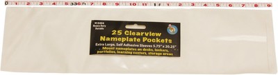 Ashley Productions Name Plate Extra Large Pockets, Clear (ASH10404)