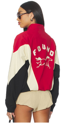 Found Pine & Rose Track Jacket - Red & Cream & Black, US Stock, No Import Fee