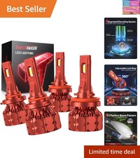 130000LM 90 05/H 11 LED Light Bulbs, HB 3 H 9 Fitment, 6500K Daylight White, ...