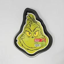 Grinch Face Cake Pan Mold Non-Stick Carbon Steel Dr Seuss Baking - NEW