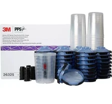 3M 26325 PPS 2.0 Spray Gun Cup, Paint Repair Refinish Lids and Liners Kit Large