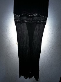 La Perla Black Label Silk Black Lace Long Nightly Sexy Lingerie Dress Sleep 1 XS