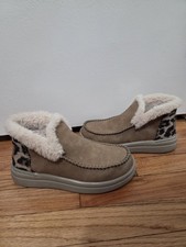 Hey Dude Denny Leo Nut Boots Leopard Print, Slip-On, Size 5