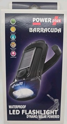 Powerplus Barracuda LED wasserdichte Kurbeltaschenlampe Solar Dynamo 