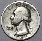 1945-D Washington Silver Quarter - Very Good - #2144EA