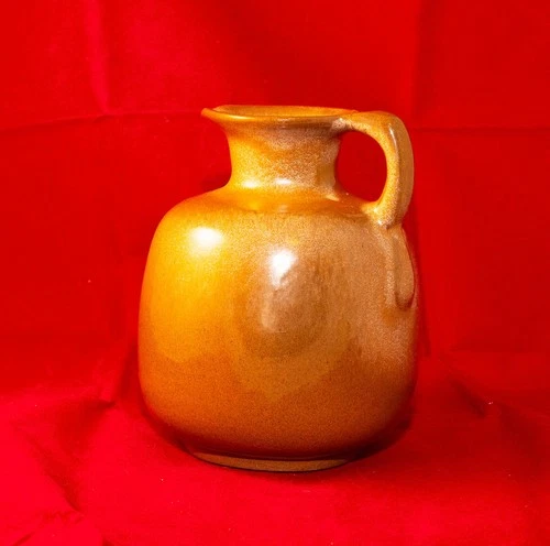 Frankoma Pottery Pitcher Jug Vase #833 Brown Satin Glaze Color 6 1/4” Tall