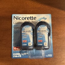 Nicorette 4mg Nicotine Lozenge Ice Mint 80 Count Stop Smoking Aid Pack READ