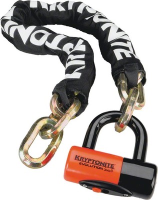 Kryptonite New York Chain 1210 and Evolution Disc Lock Keyed 12mm x 100cm Black