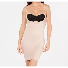 Spanx Open Bust Full Slip Size Small Beige Tan NEW Smart Grip Slip