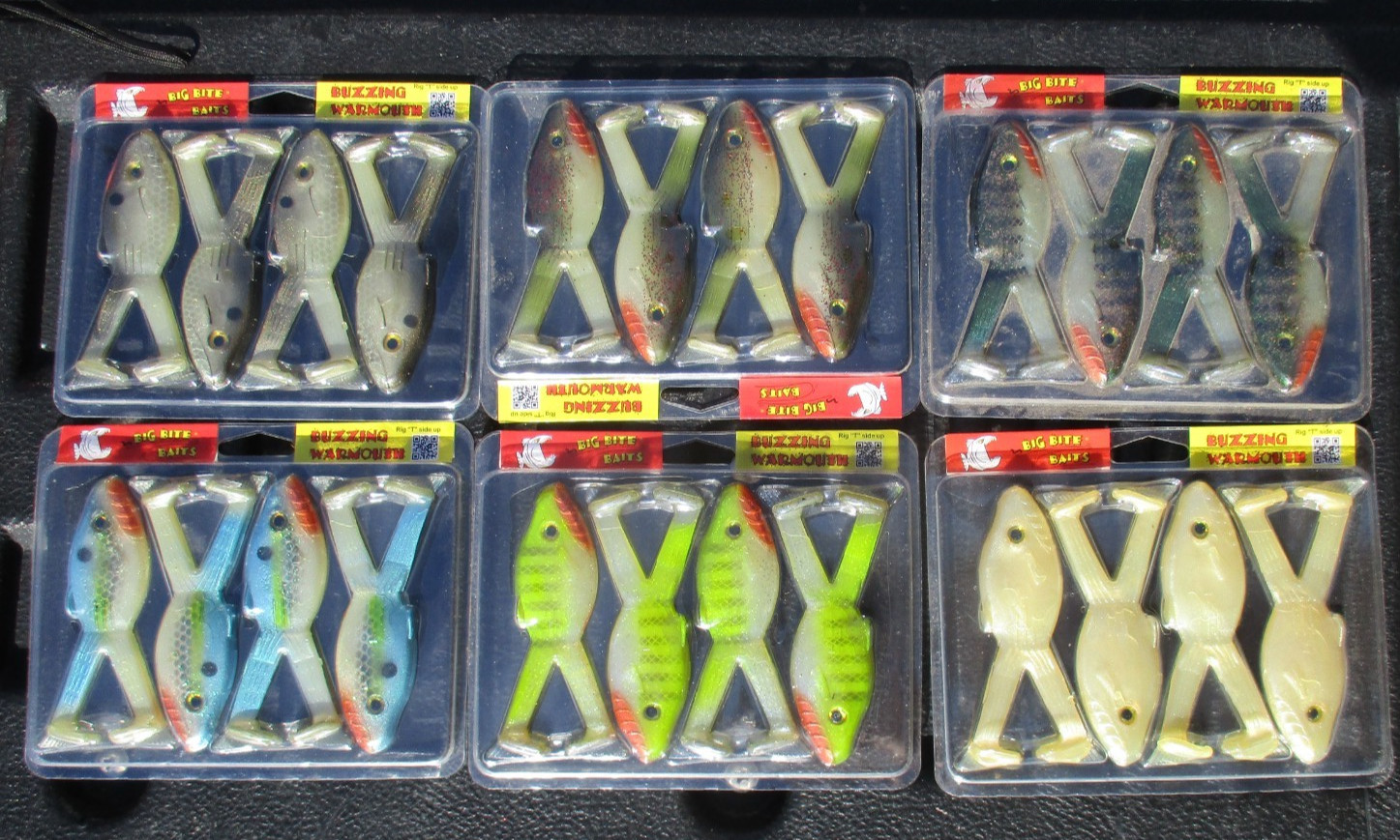 BIG BITE BAITS Buzzing Warmouth Soft Frog Swimbait 4" 4ct - 6 COLOR ASSORTMENT