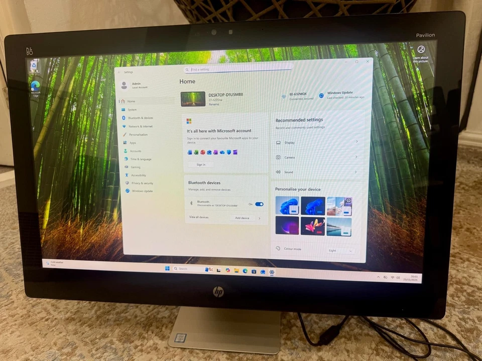HP Pavilion AiO Gaming PC Quad Core i5 16GB RAM 256GB SSD AMD Radeon R7 M360 4GB - Image 3 of 4