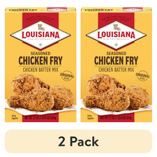 Louisiana Fish Fry Crispy Seasoned Chicken Fry Coating Mix 2 Pack 22oz Boxes