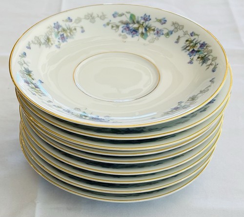 VINTAGE Noritake Set di stoviglie VIOLETTA viola fiori bordo oro (anni '50) 52 pezzi - Foto 6 di 14