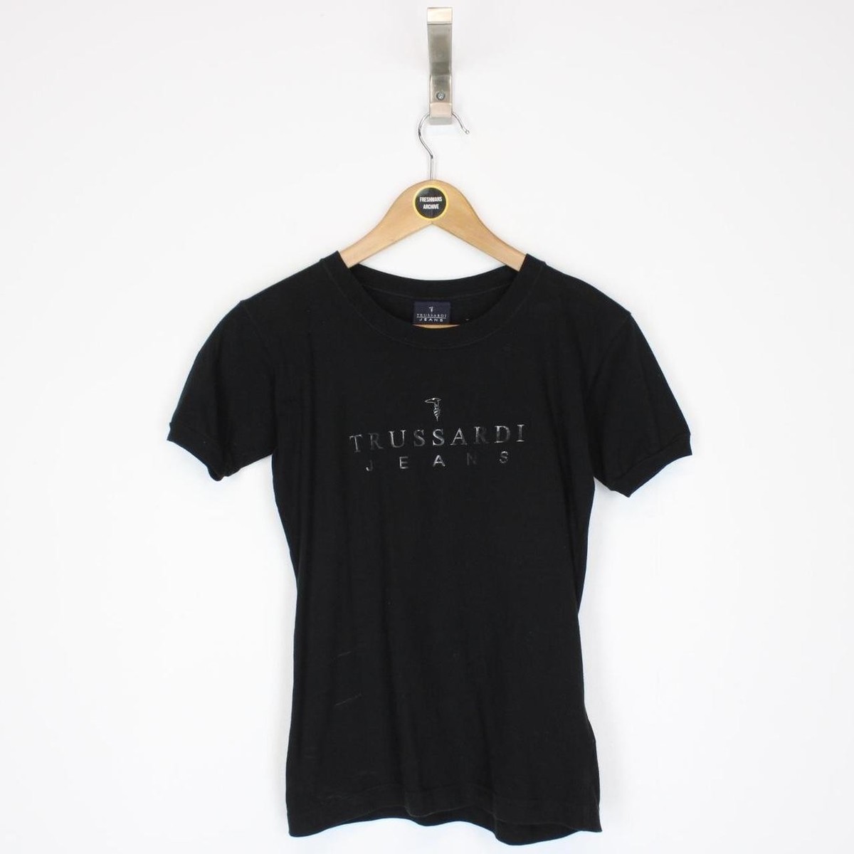 Vintage Trussardi Jeans Black Short Sleeve T-Shirt UK