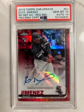 2019 TOPPS CHROME UPDATE ELOY JIMENEZ RED REFRACTOR #’D 1/5 PSA/DNA 10/10 (RC)