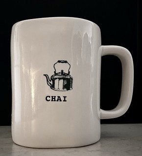 Rae Dunn CHAI Mug Teapot Icon Artisan Collection by Magenta Rare Typewriter Font