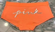 NEW Victoria Secret PINK Cotton Logo Boyshort - Melon FOIL Logo - XL or XXL
