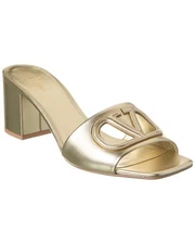Valentino Vlogo 60 Leather Sandal Women's Gold 36