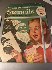 Cera di vetro stencil natalizi vintage anni 60 natalizi 34 disegni