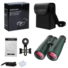 10 x 50 HD Binoculars for Adults with Phone Adapter for Bird Watching Hunting