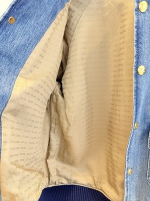 CELINE PARIS デニム テディジャケット2025SS size M Celine Denim Teddy Jacket With CELINE PARIS Patch In Ocean Breathe