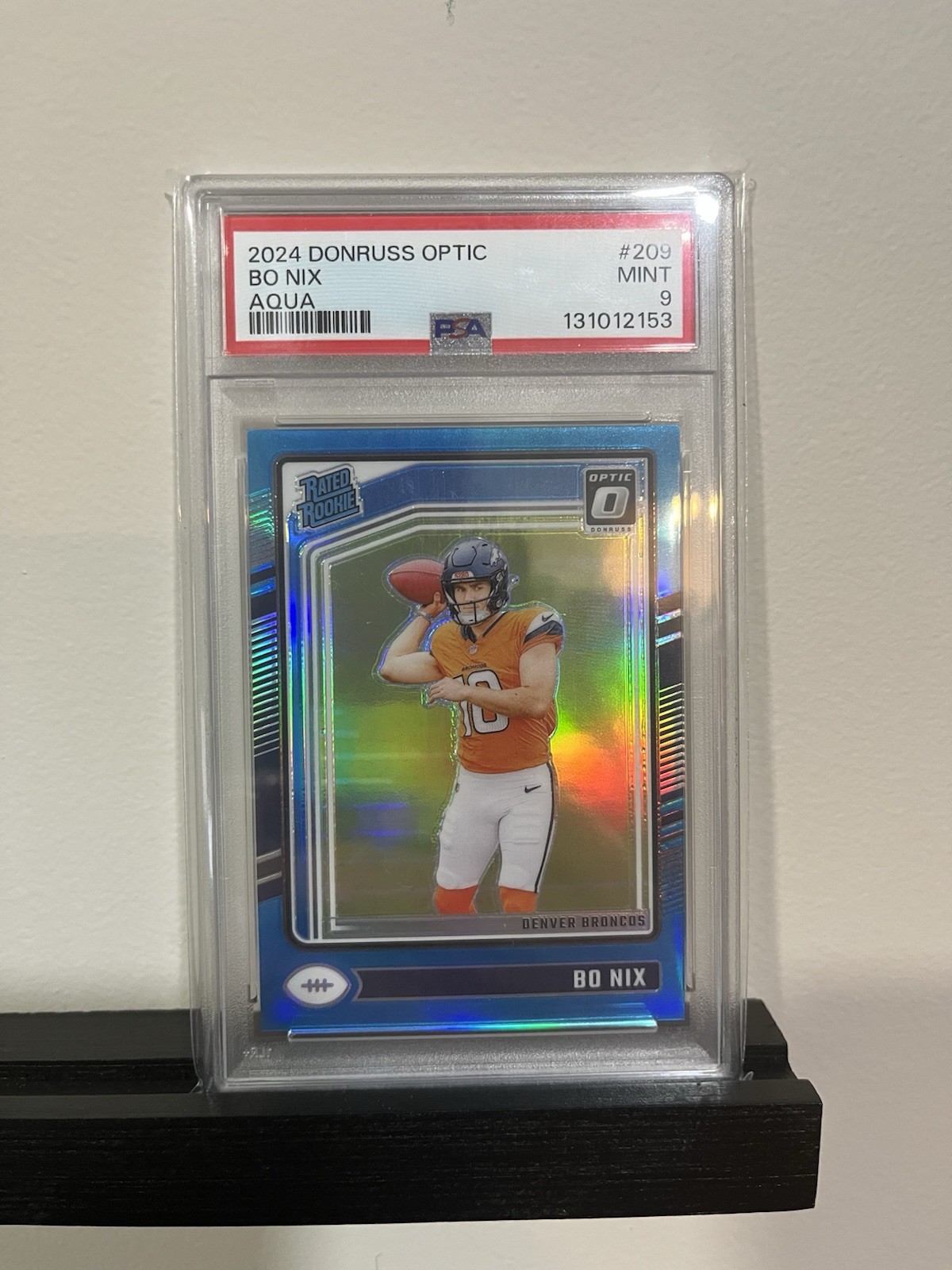 2024 Panini Donruss Optic - Rated Rookie Bo Nix #209 Aqua Prizm /299 (RC)