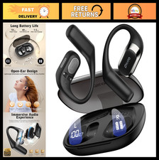 Open Ear Bluetooth Headphones, Ergonomic Over Ear Earbuds, 40H Playtime, IPX6 Wa