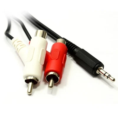 3M 3.5mm Stéréo Jack À Double Angle Droit Rca Phono Empilable [007665] - Photo 1/4